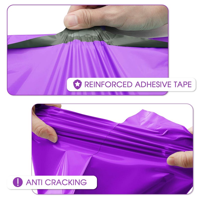 Metronic Poly Mailers 12x15.5 200 Pack Large Shipping Bagsï¼ŒStrong Adhesive Mailing Bags, Waterproof and Tear-Proof Multipurpose Envelopes for Clothing, Small Business,Boutique, Postal Bags Purple - Image 3